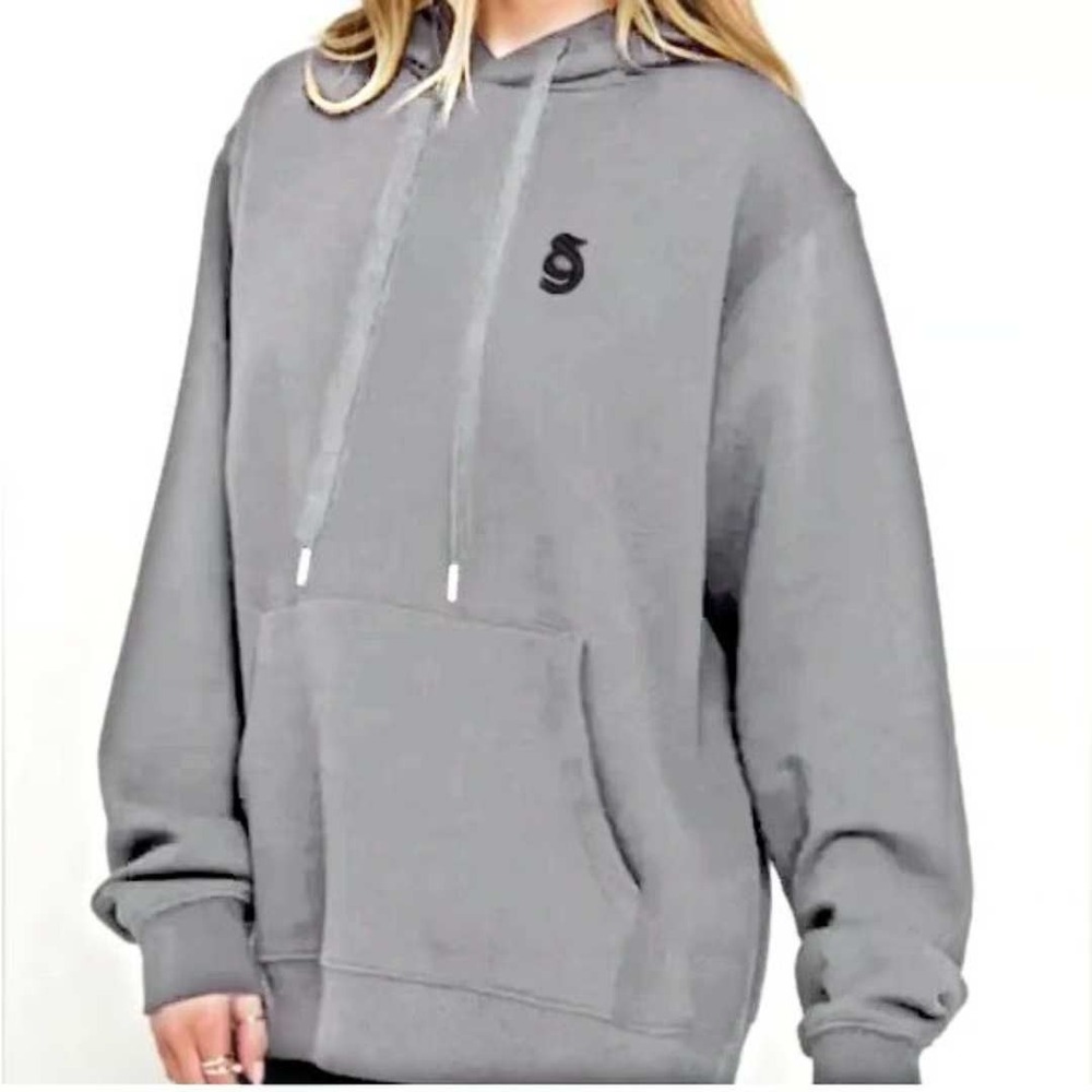 Spiritual Gangster Monogram Classic Hoodie Sweatshirt - Charcoal‎ Gray Large NWT